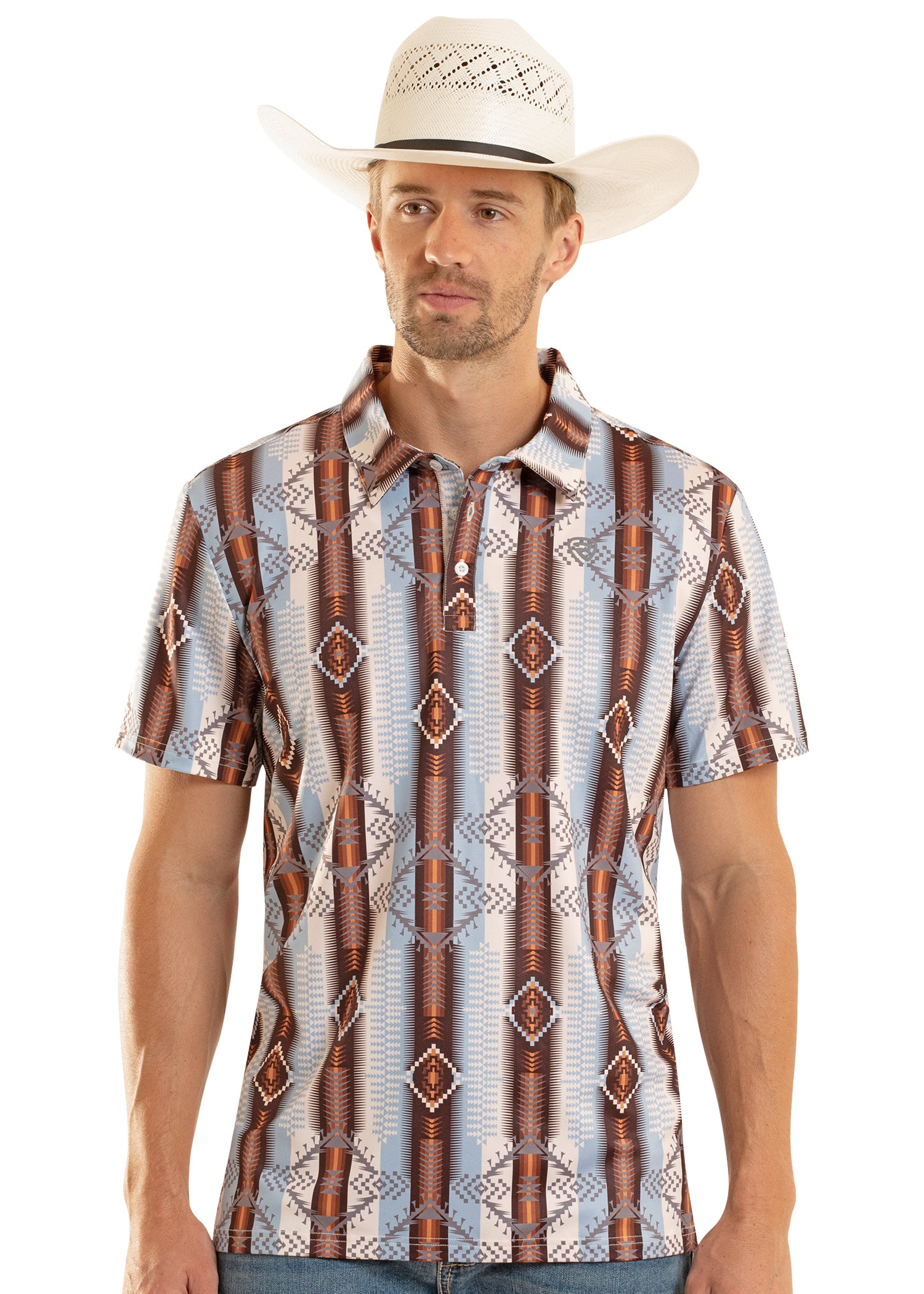Rock & Roll Denim Men's Aztec Polo BM51T08723