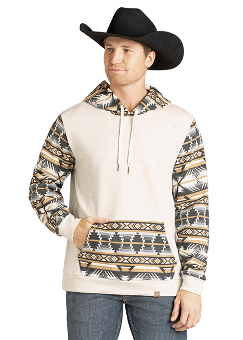 Rock & Roll Cowboy Men's Aztec Printed Hoodie