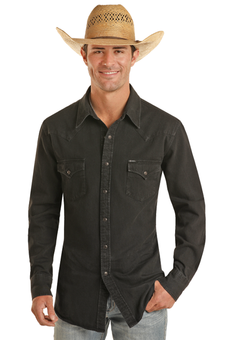 Rock & Roll Men's Denim Snap Front Shirt