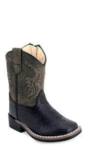 Old West Toddler's Black/Grey Western Boot BSI2001