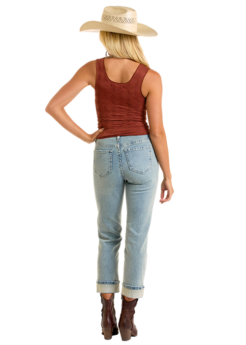 Rock & Roll Cowgirl Women's Floral Knit Tank