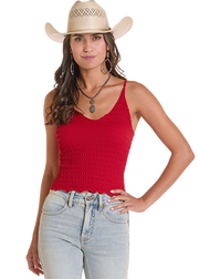 Rock & Roll Denim Women's Textured Knit Tank Top BW20T08783