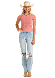 Rock & Roll Cowgirl Women's Studded Tee