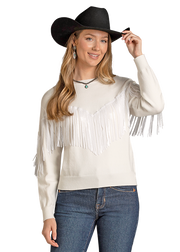 Rock & Roll Women's Sequin Fringe Sweater BW32T06990