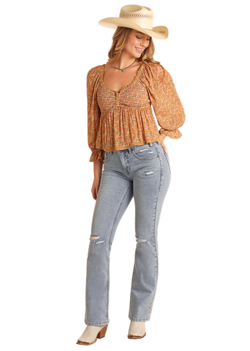 Rock & Roll Women's Smocked Blouse