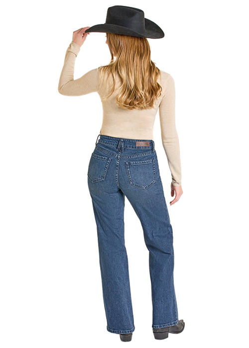 Rock & Roll Cowgirl Medium Wash Relaxed Flare Jean BW6HD07846
