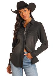 Rock & Roll Women's Denim Snap Front Shirt