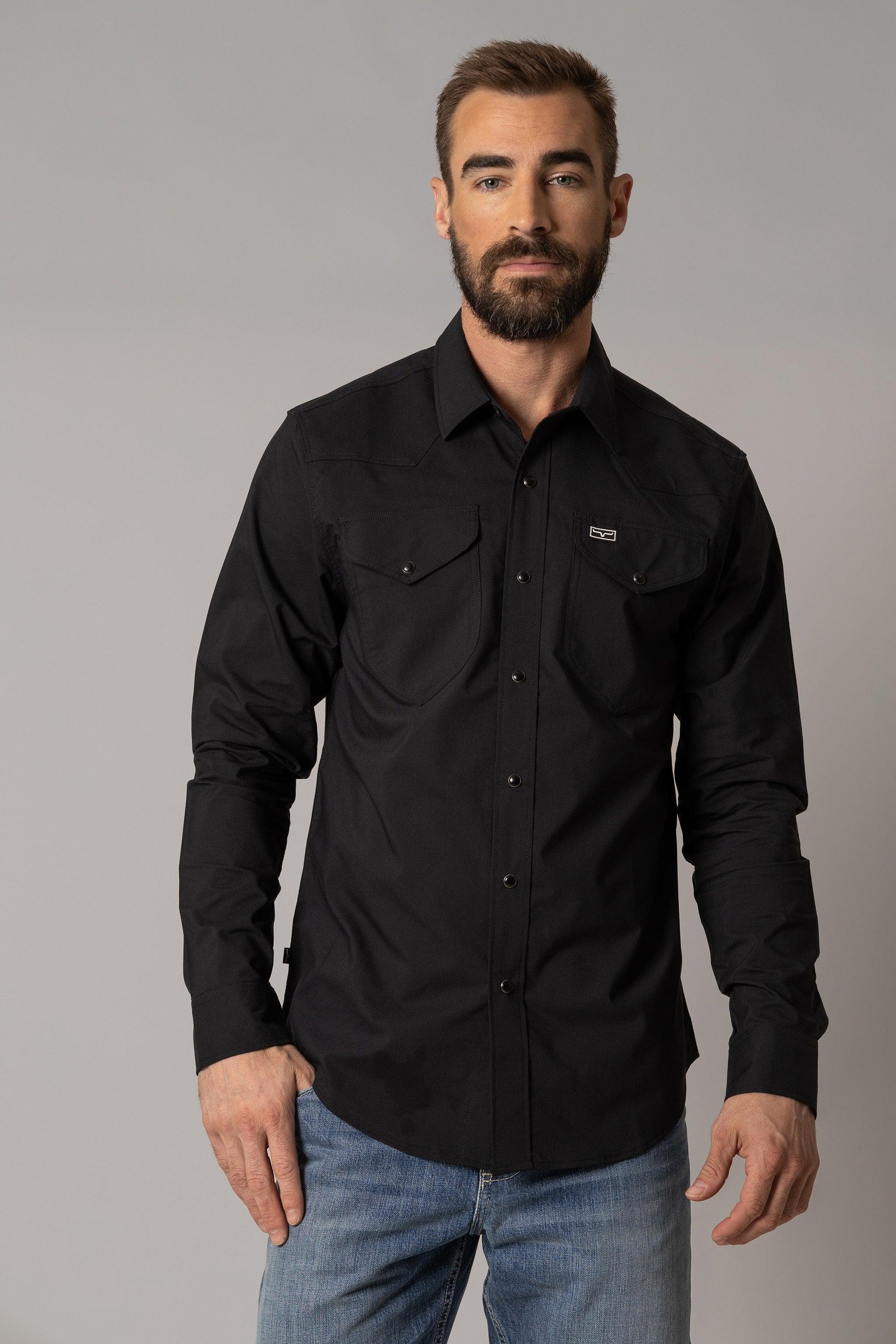 Kimes Ranch Men's Blackout Dress Shirt
