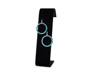 Blazin Roxx Turquoise Crystal Hoop Earrings 301007033