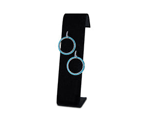 Blazin Roxx Turquoise Crystal Hoop Earrings 301007033