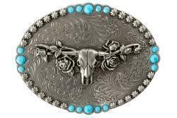 Blazin' Roxx Longhorn Roses Buckle 37959