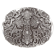 Nocona Large Round Floral Jeweled Cross Buckle 37108