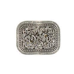 Blazin' Roxx Floral Filigree Crystal Buckle