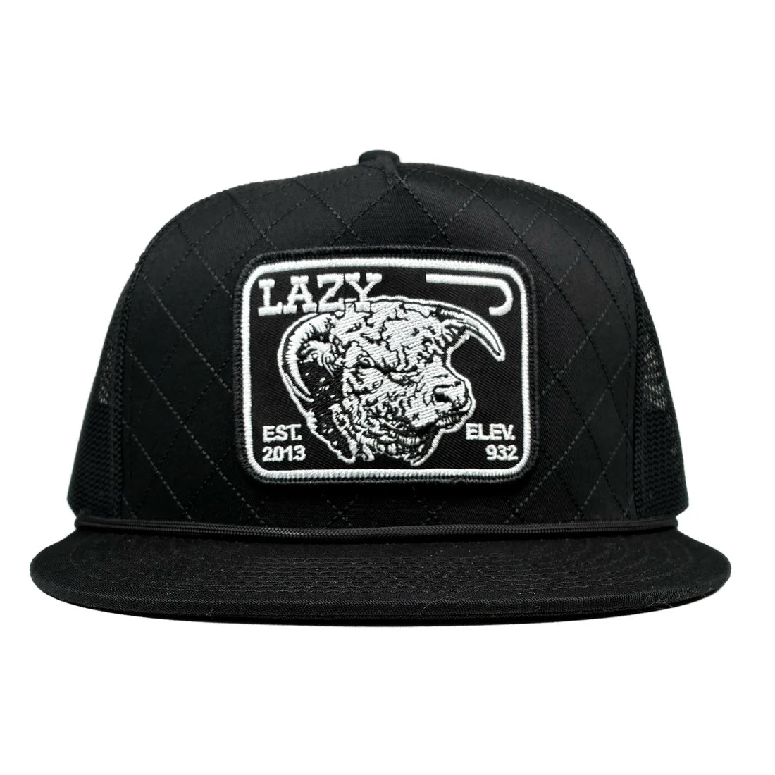 Lazy J Ranch Wear Black Elevation Classic Rope Trucker Cap BLACK4QR-ELEV