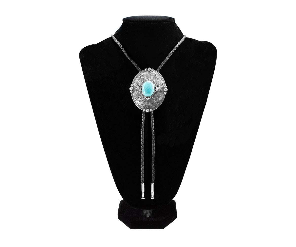 Double S Turquoise Colored Stone Bolo 22435