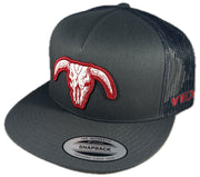 Vexil Charcoal Red Bull Skull Cap HT-425-003