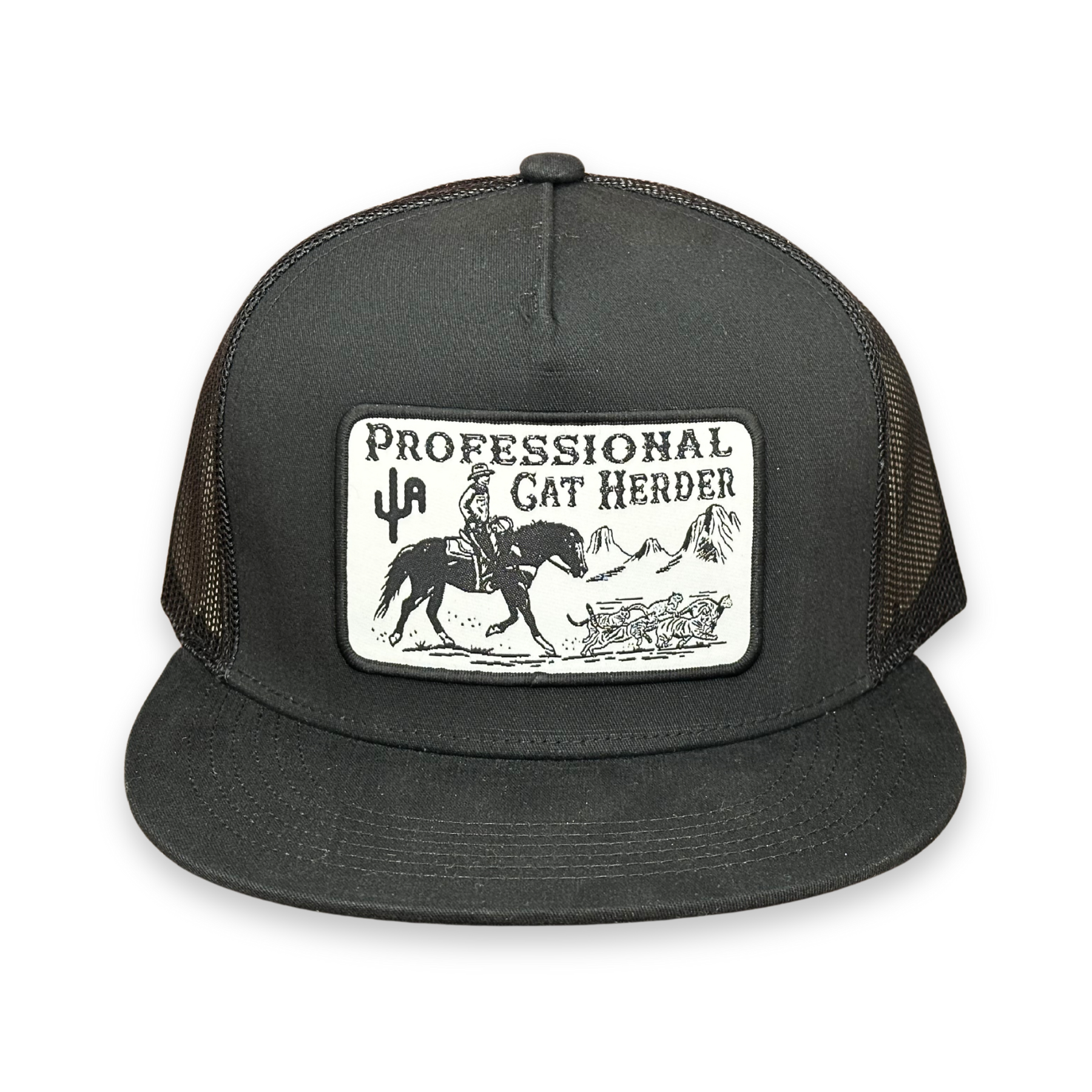 Cactus Alley Black "Cat Herder" Cap 6006BLK-P232