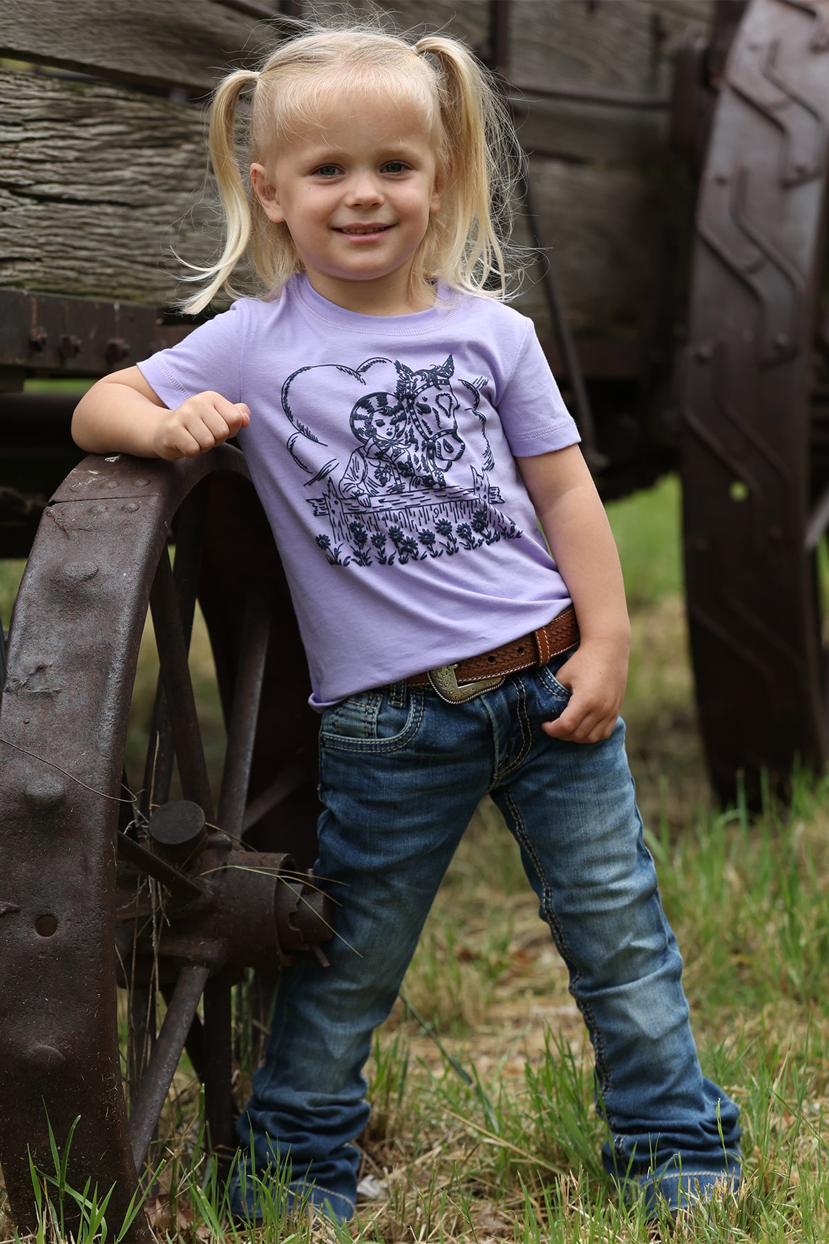 Cruel Girl Toddler's Purple Graphic Tee CTK6851043 | Corral