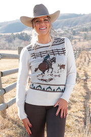 Cruel Girl Women's Cream Western Sweater CTK7523003