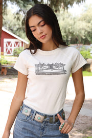 Cruel Girl Women's Saddle Graphic Tee CTK7539002
