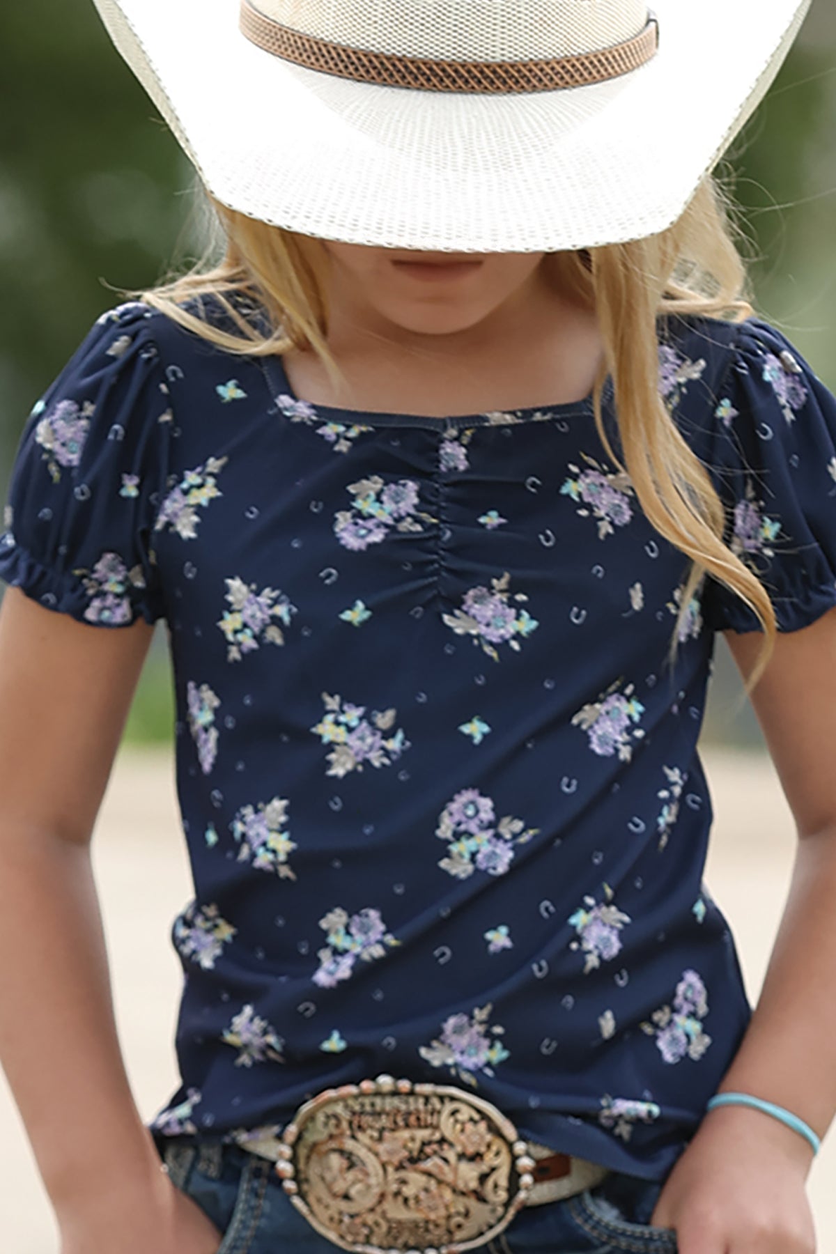 Cruel Girl Kid's Navy Floral Top CTK8015001