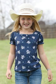 Cruel Girl Kid's Navy Floral Top CTK8015001