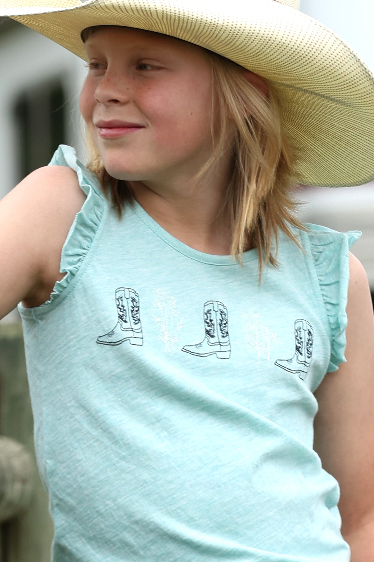 Cruel Girl Kid's Mint Colored Tank Top CTK8530003