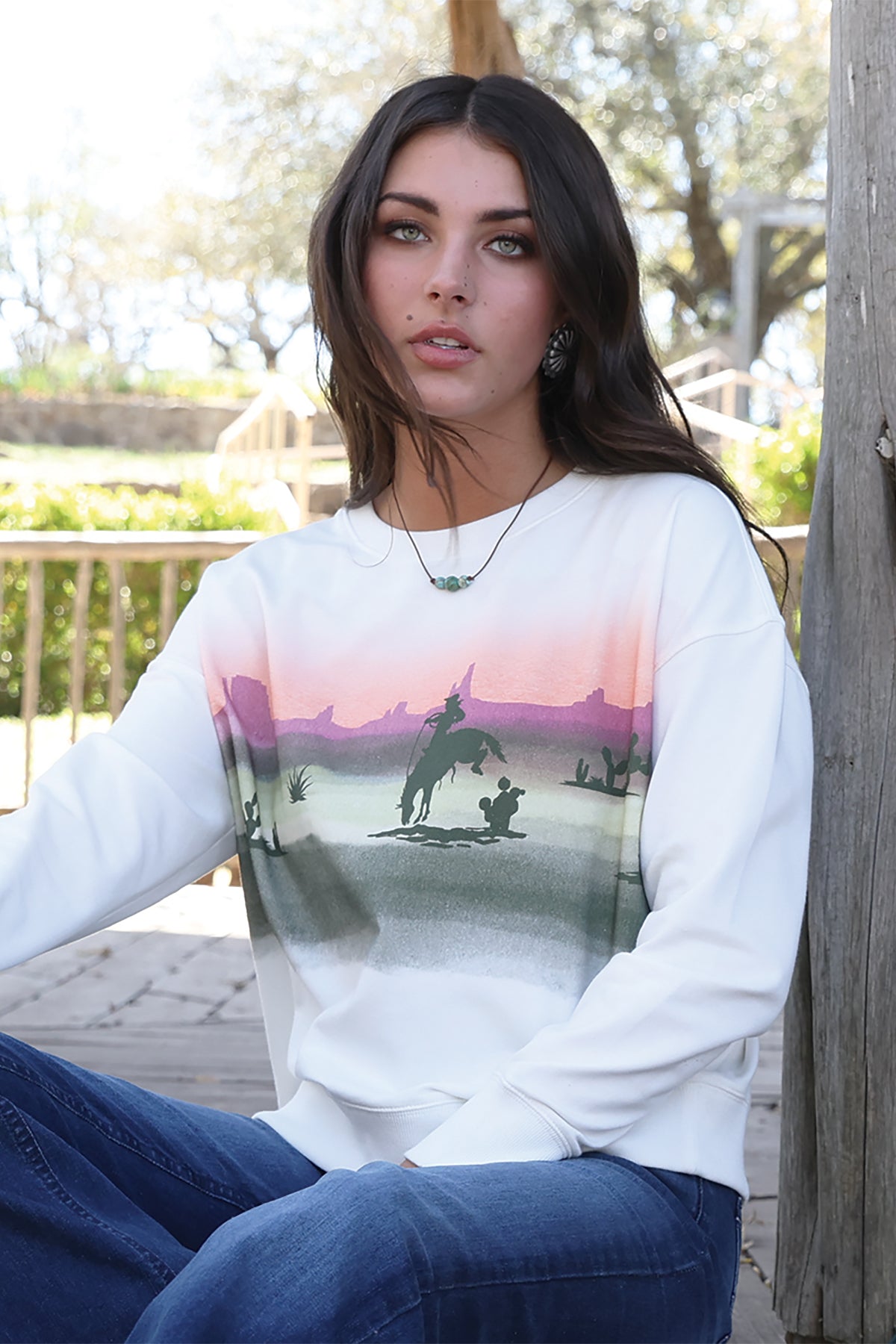 Cruel Girl Women's Western Sweatshirt CWK7502002