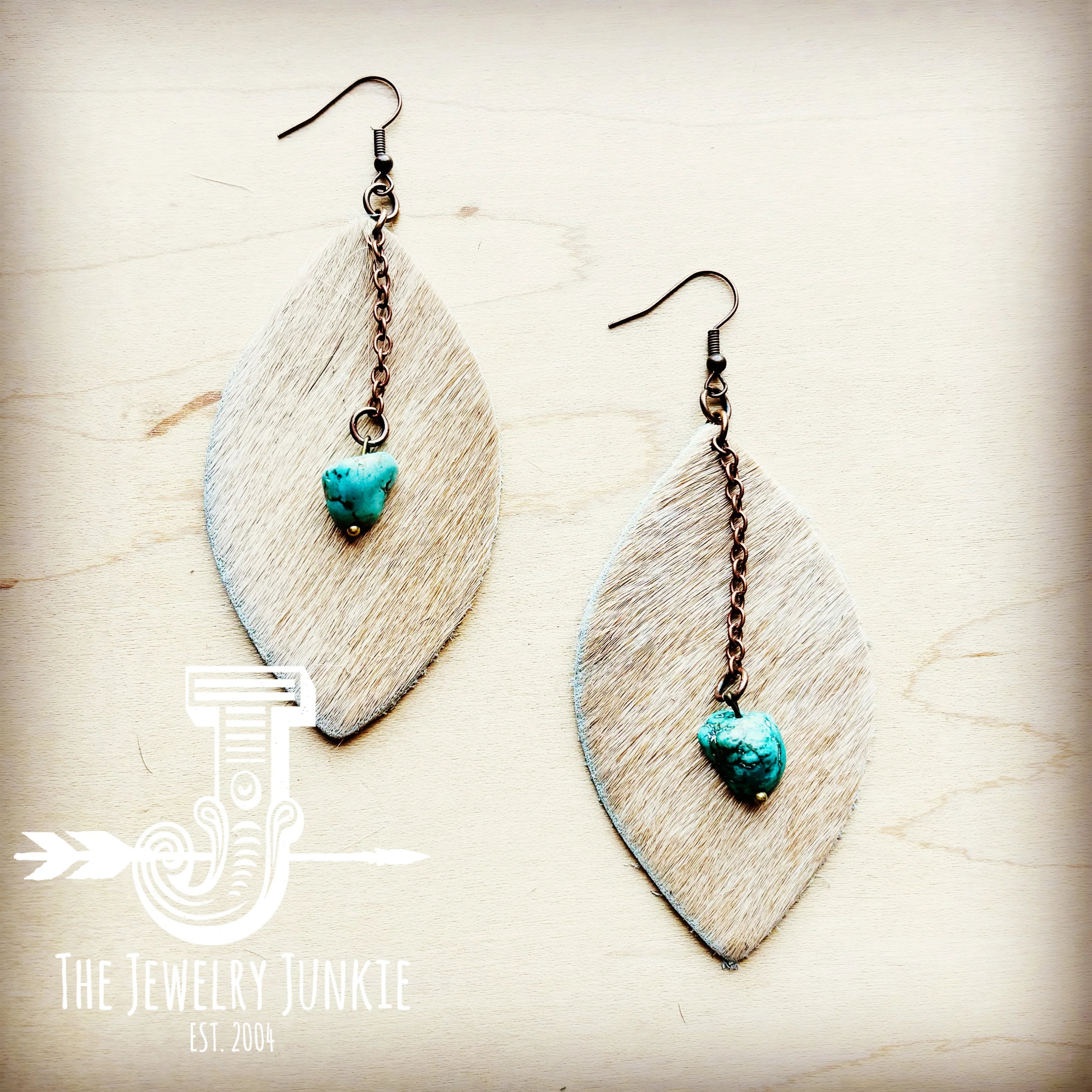 The Jewelry Junkie Leather Teardrop Earrings 218d