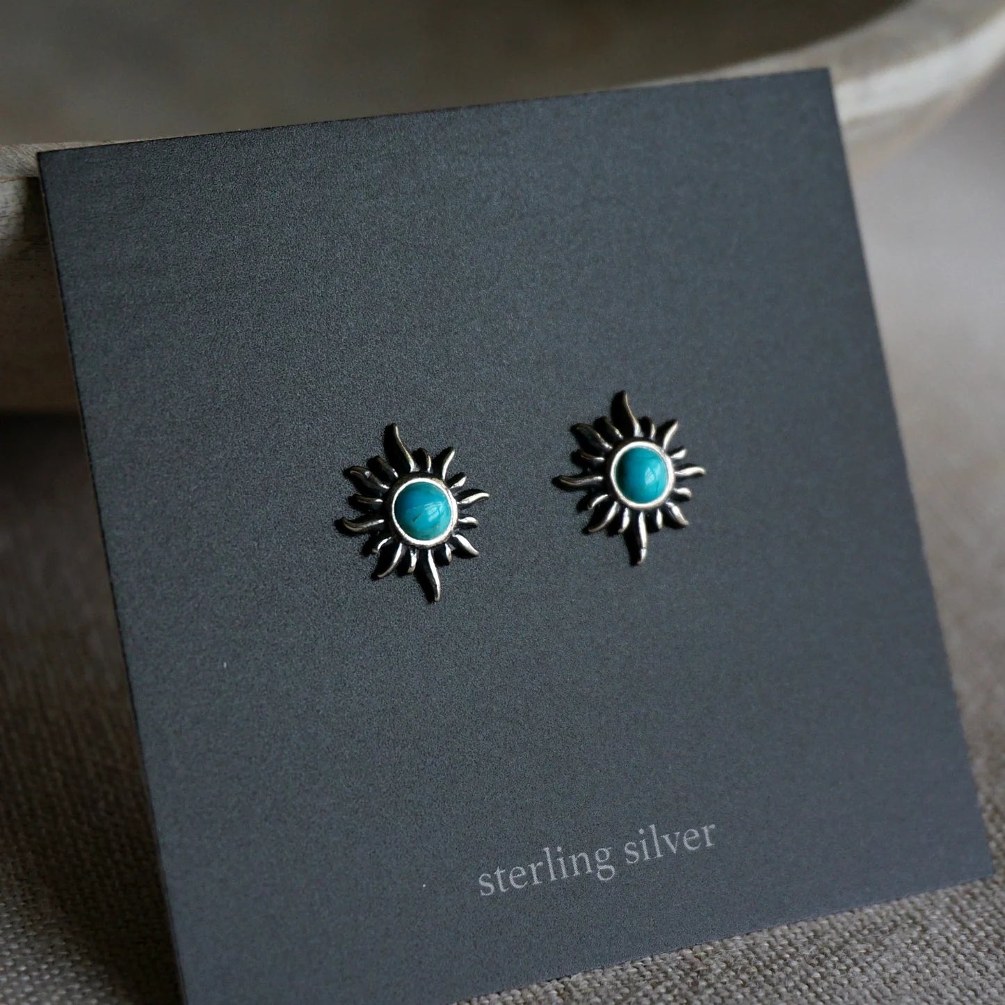 Sowell Jewelry Sunburst Turquoise Earrings E1928TQ