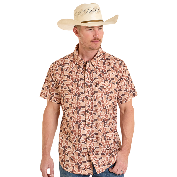 Rock & Roll Cowboy Men's Camo Tee Short Sleeve Shirt BMN3S08394