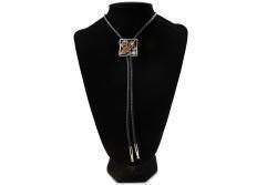 Double S Feather Bolo Tie 22407