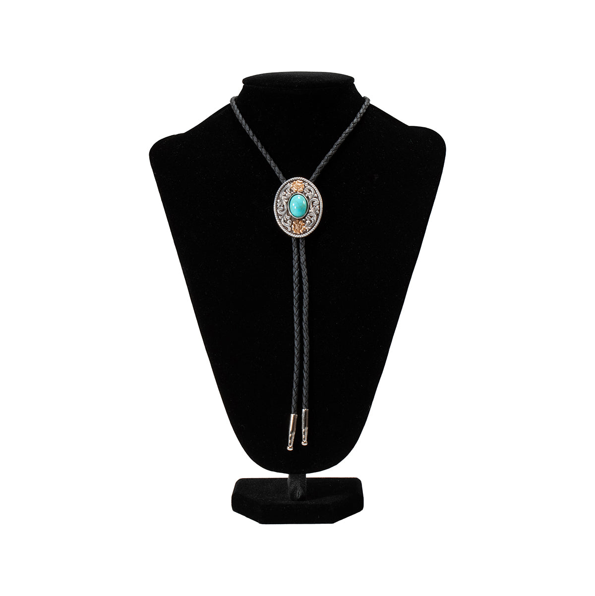 Double S Turquoise Stone Bolo Tie 22412