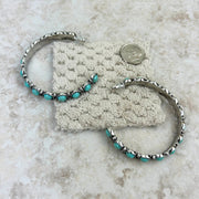 Western Elite Turquoise Concho Hoop Earrings ER191230-03