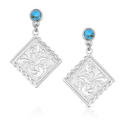 Montana Silversmiths Twisted Edge Square Earrings ER6584