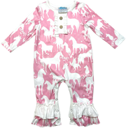 Shea Baby Infant/Toddler Girl's Grazing Horse Romper