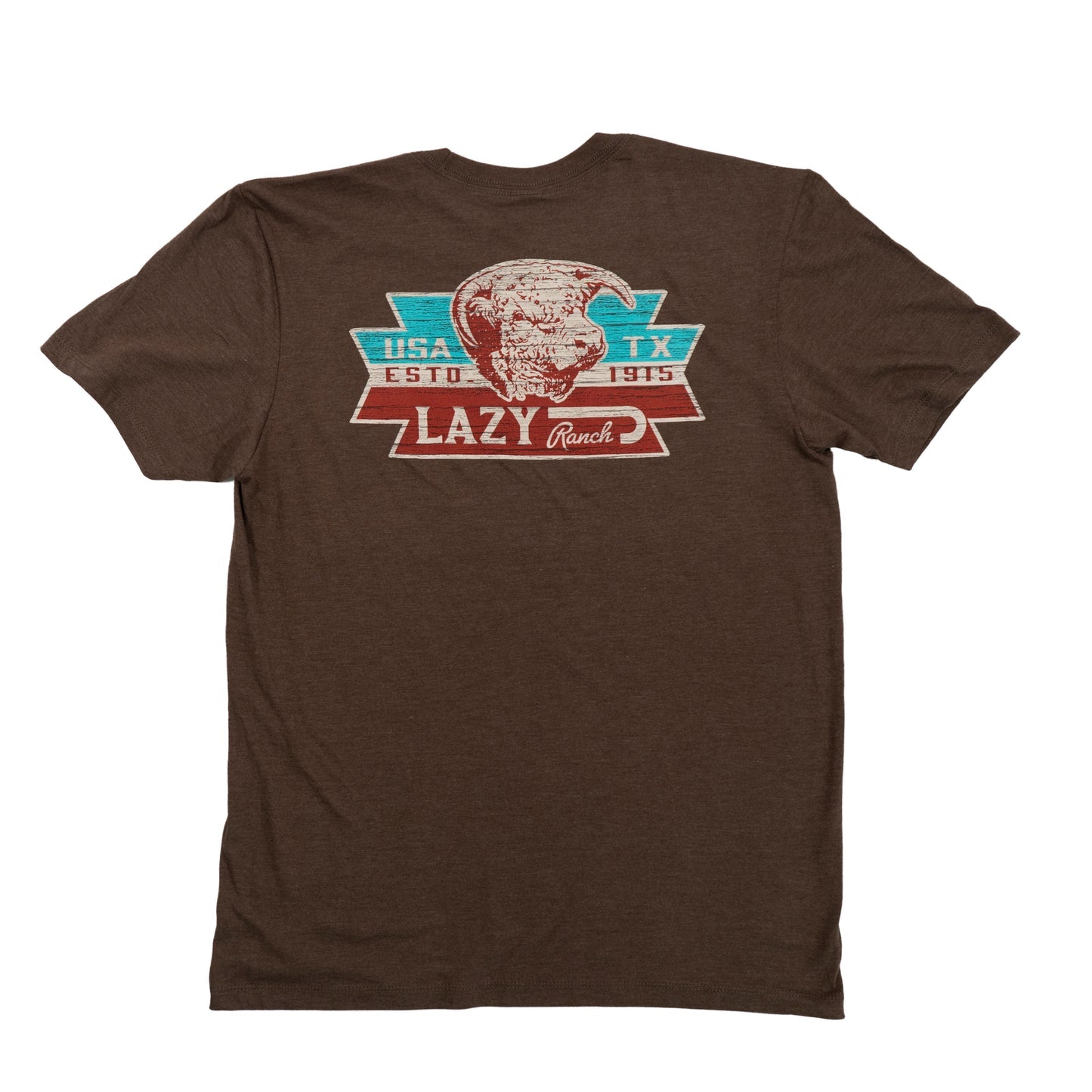 Lazy J Brown El Rancho Graphic Tee LJSS-2521