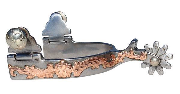 Professional's Choice 1/2" Youth Copper Floral Spurs PCSP-112