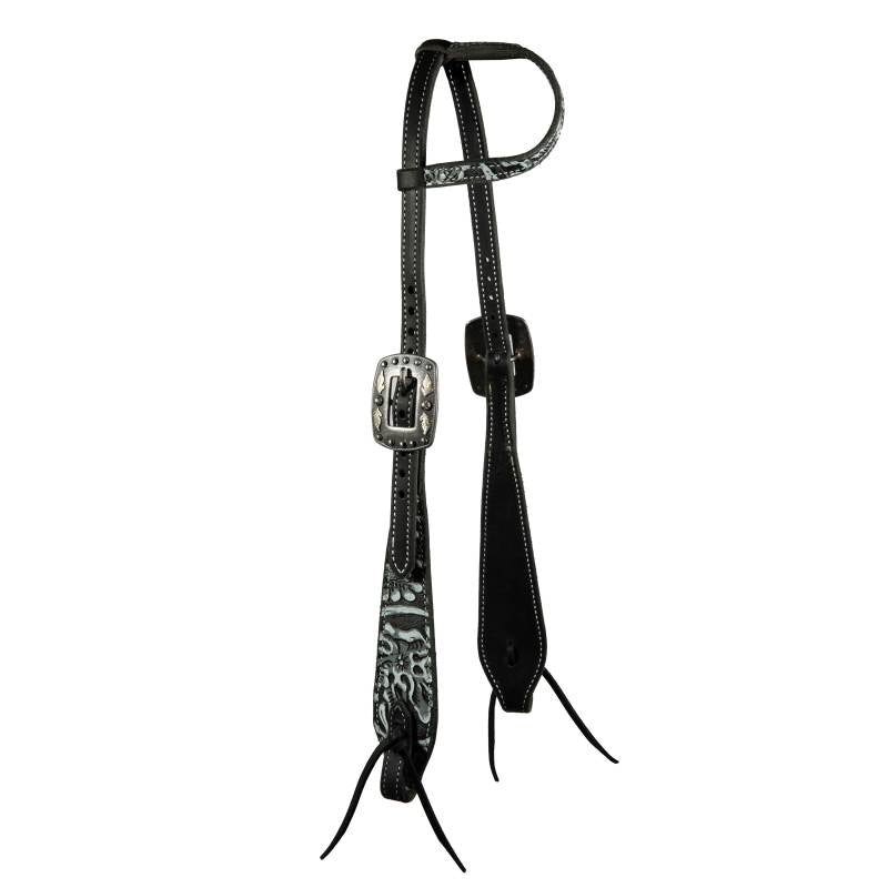 Professional's Choice One-Ear Swell Cheek Paisley Headstall 5137BWP
