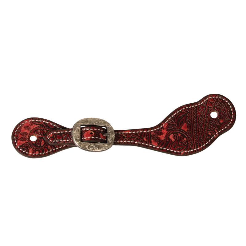 Professional's Choice Women's Pomegranate Paisley Spur Strap 9740POM