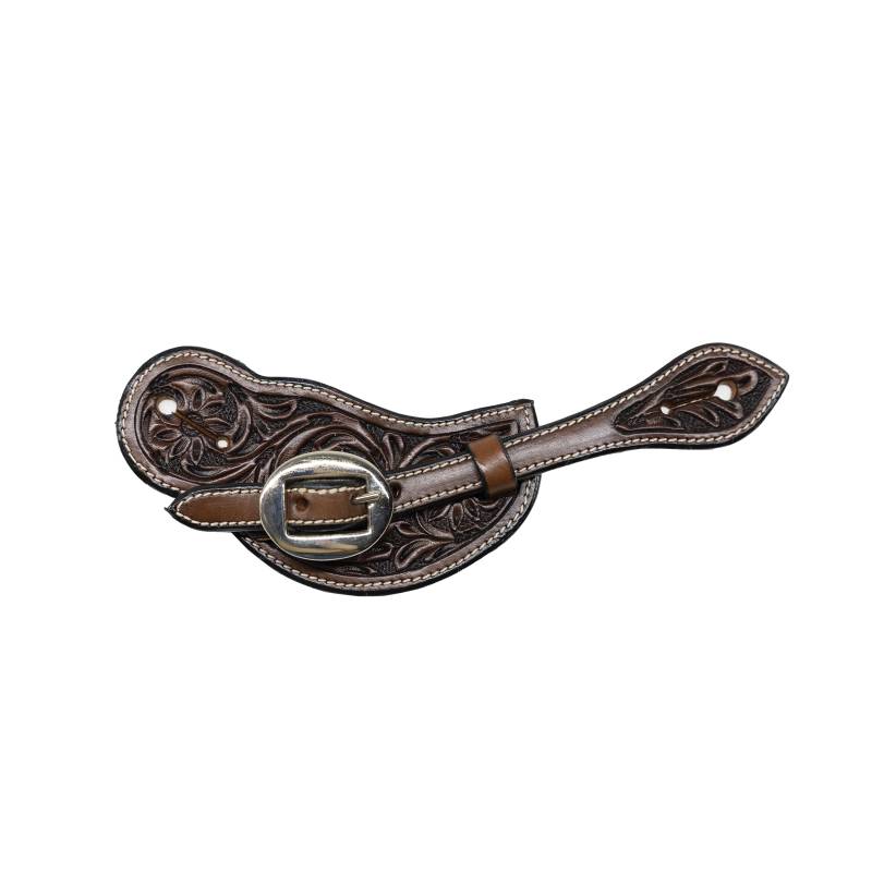 Professional's Choice Ladies Chocolate Floral Buckaroo Spur Strap 3P9053-L