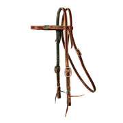 Professional's Choice 5/8" Twist Emerald Burgundy Browband Headstall 5244EMD