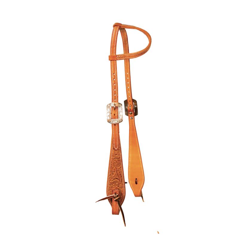 Professional's Choice One-Ear Swell Cheek Natural Floral Headstall 5137FLR