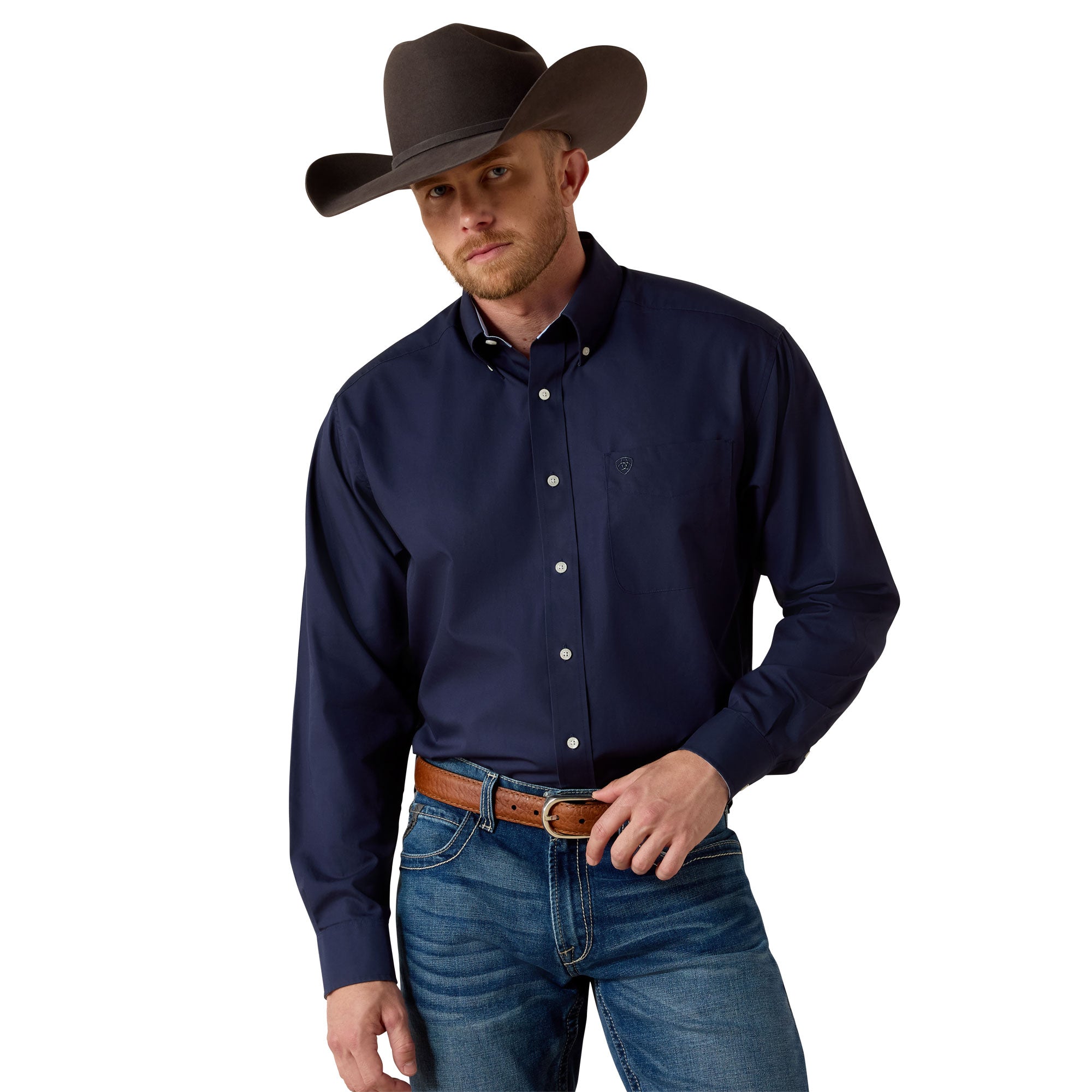 Ariat Men's Navy Button Up Shirt