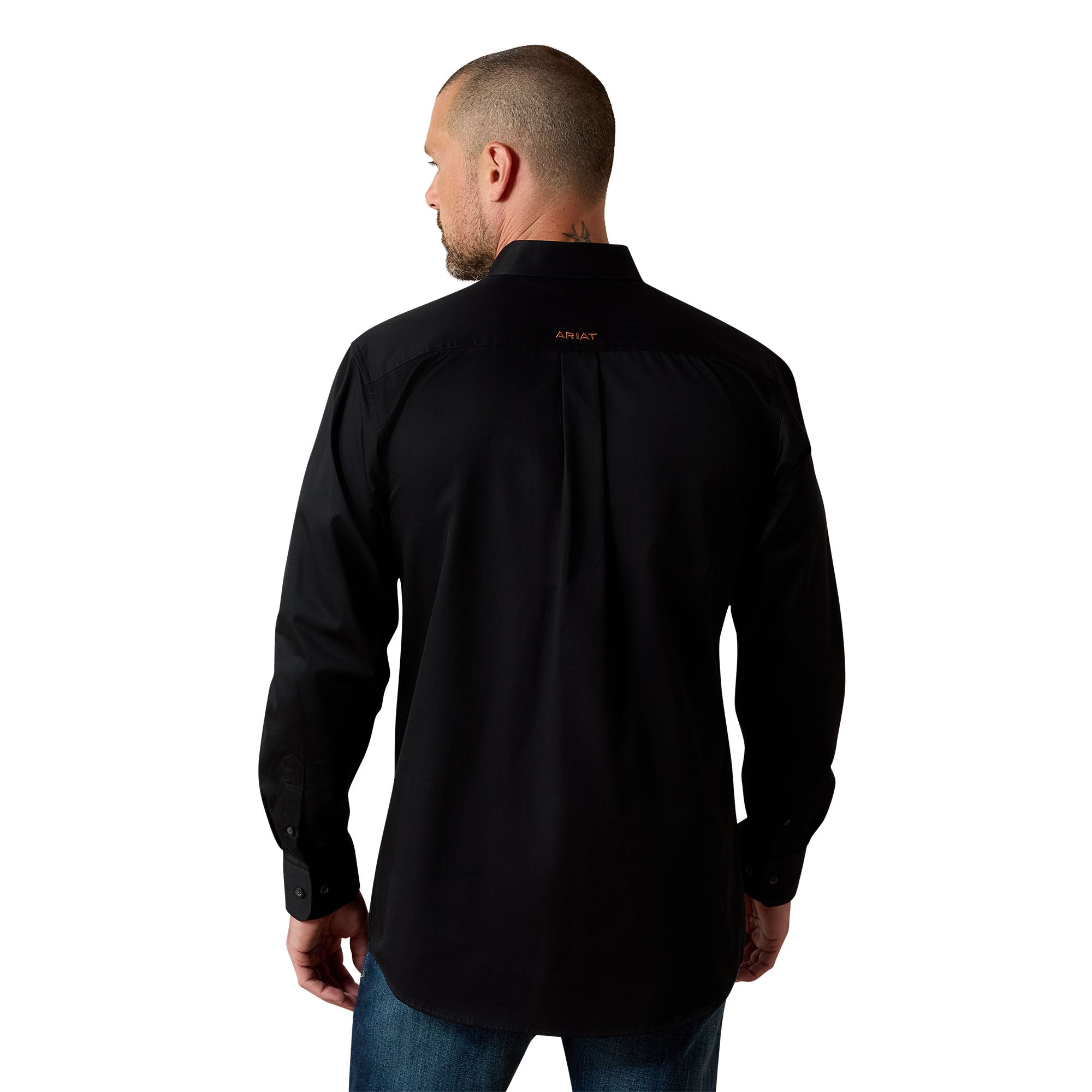 Ariat Men's Fitted Solid Black Shirt 10034229