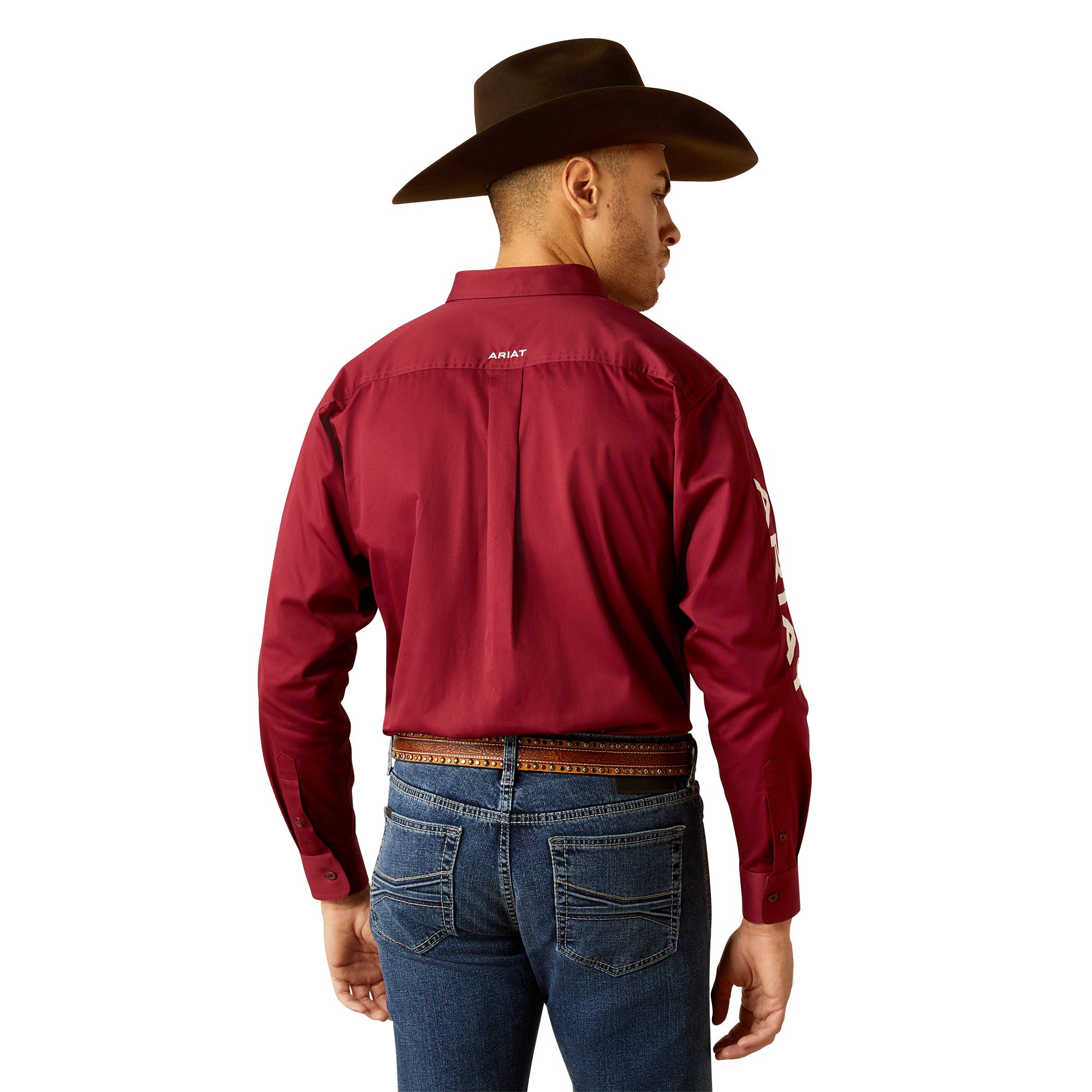 Ariat Men's Team Dark Red Twill Shirt