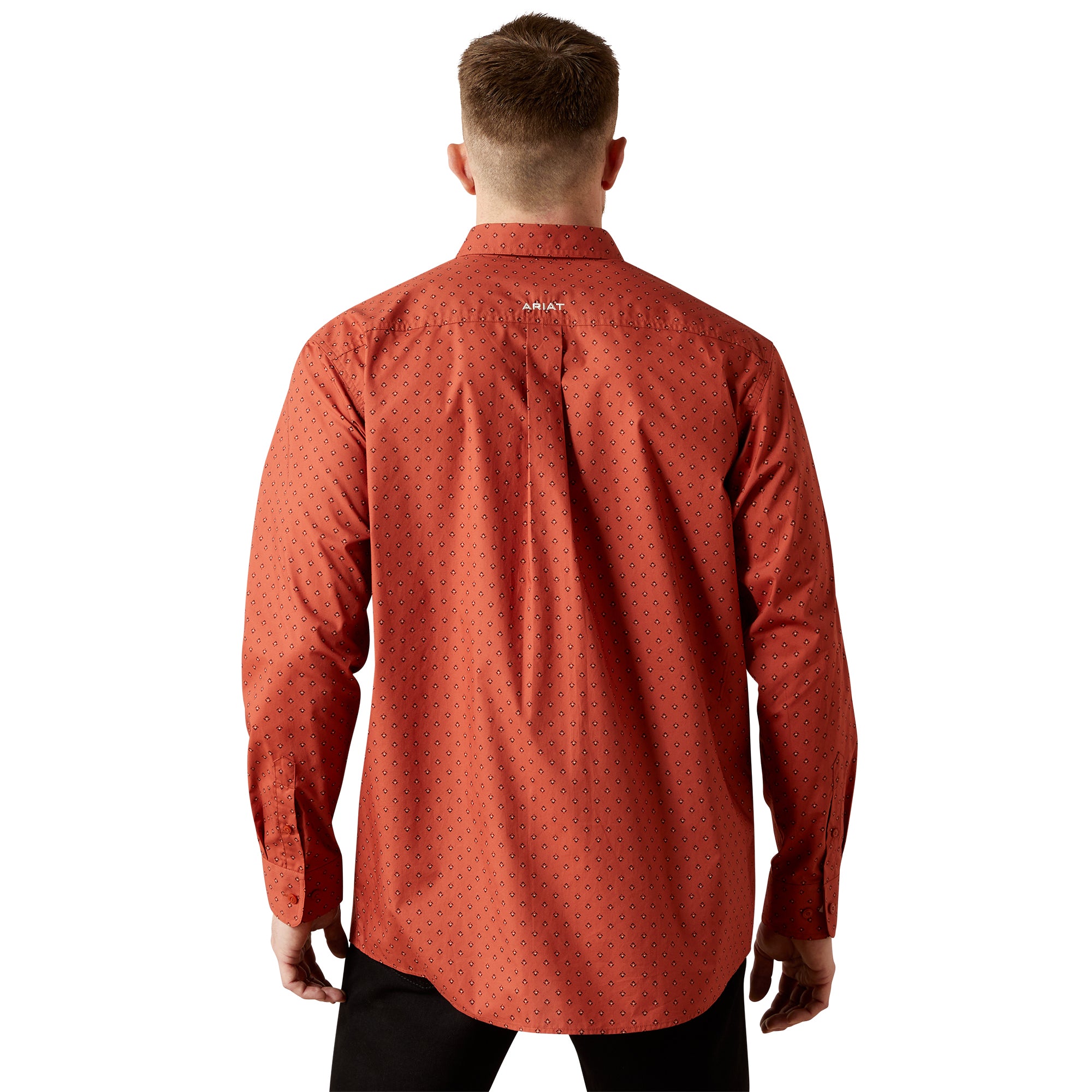 Ariat Men's Brick Red Team Porter Classic Fit Button Down Shirt 10065813
