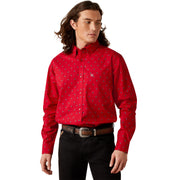 Ariat Men's Ariat Red Truett Fitted Button Down Shirt 10065847
