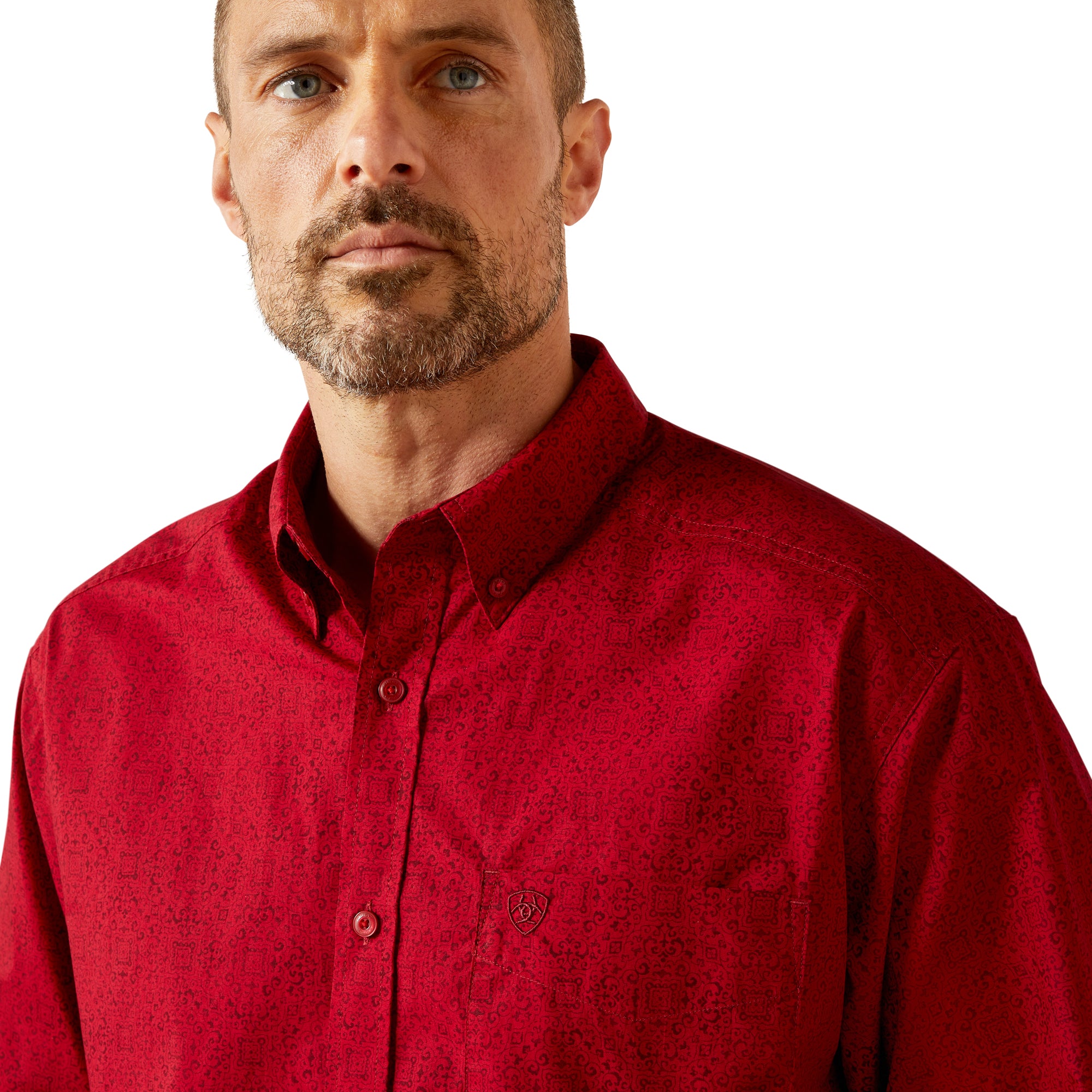 Ariat Men's Red Tyson Classic Fit Button Down Shirt 10065853