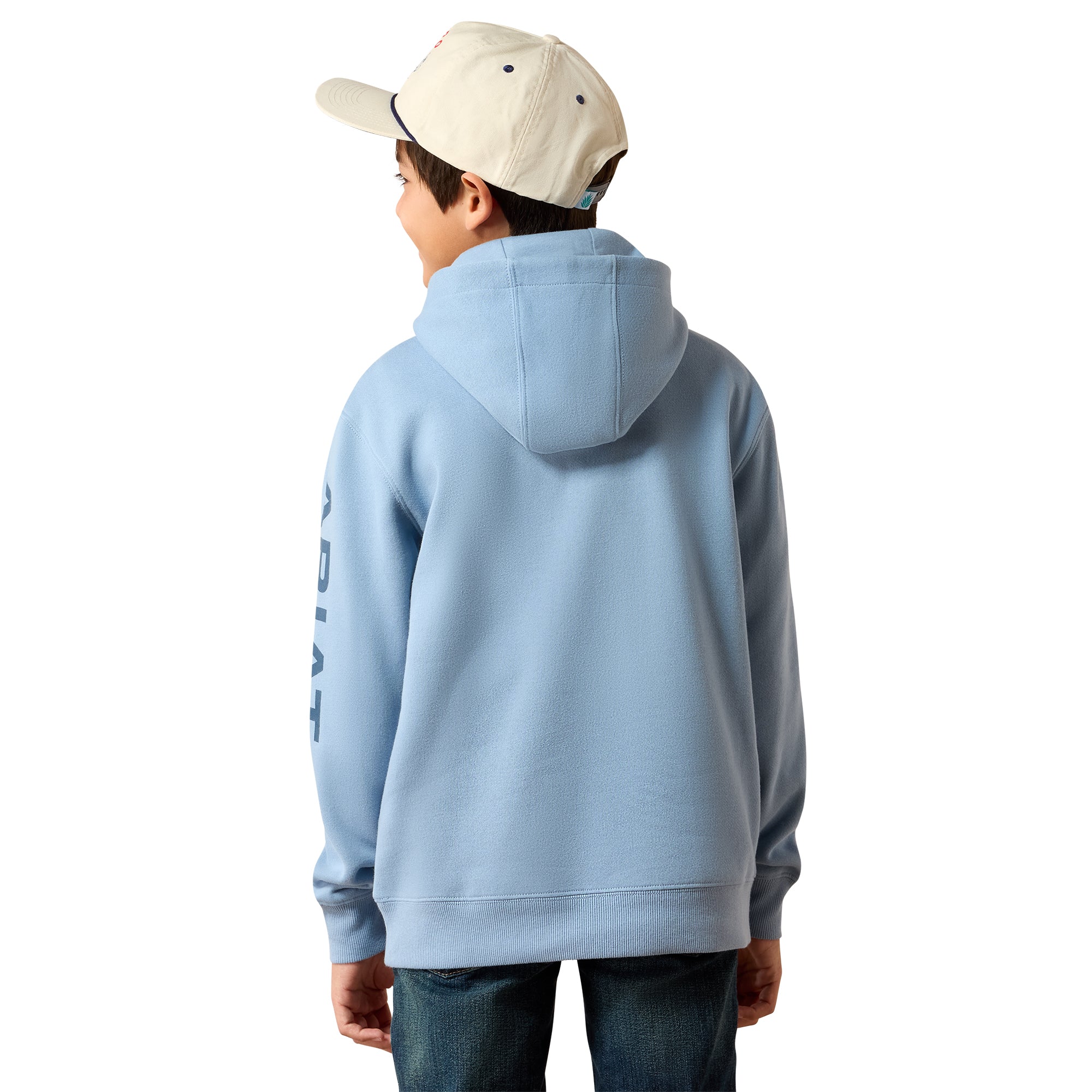 Ariat Boy's Light Blue Logo Hoodie 10079362